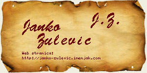 Janko Zulević vizit kartica